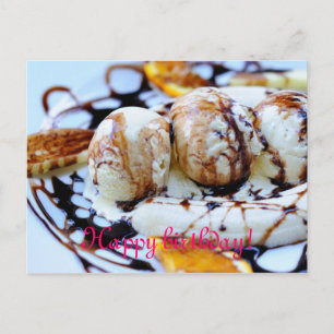 Carte Postale Joyeux anniversaire fête savoureuse