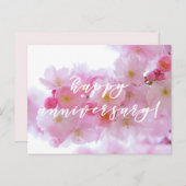 Carte Postale Joyeux Anniversaire ! Fleur de Cerisier Rose - Pho (Devant / Derrière)