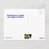 Carte Postale Joyeux anniversaire - Fleurs de bois de chien (Dos)