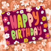 JOYEUX ANNIVERSAIRE Fleurs de marguerite Lettres b