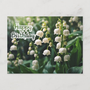 Carte Postale Joyeux Anniversaire Fleurs de Muguet