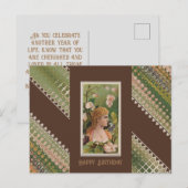 Carte Postale Joyeux Anniversaire Floral Beauties (Devant / Derrière)