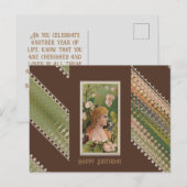 Carte Postale Joyeux Anniversaire Floral Beauties 50 (Devant / Derrière)