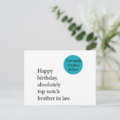 Carte Postale Joyeux anniversaire frère beau-frère exceptionnel  (Debout devant)