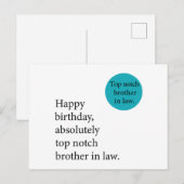 Carte Postale Joyeux anniversaire frère beau-frère exceptionnel  (Devant / Derrière)