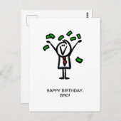 Carte Postale Joyeux anniversaire, frérot ! (Devant / Derrière)