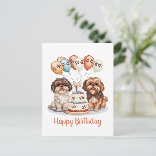 Carte Postale Joyeux Anniversaire Gâteau d'anniversaire pour chi (Debout devant)