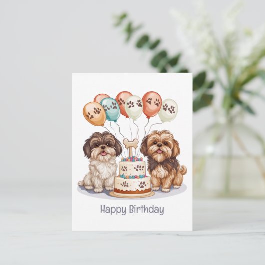 Carte Postale Joyeux Anniversaire Gâteau d'anniversaire pour chi (Debout devant)