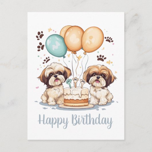 Carte Postale Joyeux Anniversaire Gâteau d'anniversaire pour chi (Devant)