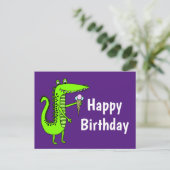 Carte Postale Joyeux Anniversaire Gator (Debout devant)