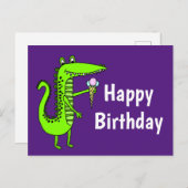 Carte Postale Joyeux Anniversaire Gator (Devant / Derrière)