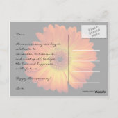 Carte Postale Joyeux anniversaire gerbera orange (Dos)