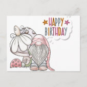 Carte Postale Joyeux Anniversaire Gnome (Devant)