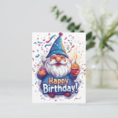 Carte Postale Joyeux Anniversaire Gnome : Création d'anniversair (Debout devant)