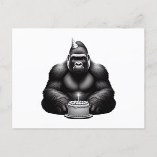 Carte Postale Joyeux Anniversaire Gorille