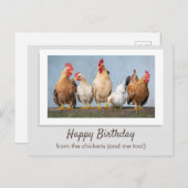 Carte Postale Joyeux Anniversaire Gray Des Poulets (Devant / Derrière)