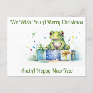Carte Postale Joyeux Anniversaire Grenouille verte mignonne avec