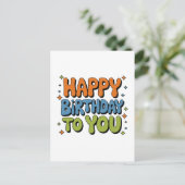Carte Postale Joyeux Anniversaire Groovy (Debout devant)