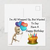 Carte Postale Joyeux anniversaire Halloween (Devant / Derrière)