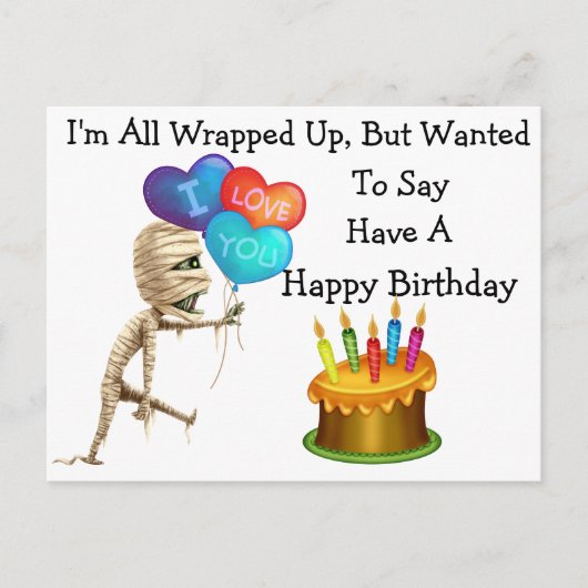 Carte Postale Joyeux anniversaire Halloween (Devant)