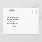 Carte Postale Joyeux Anniversaire Hommes Coucher de soleil Océan (Dos)