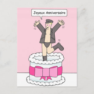 Carte Postale Joyeux Anniversaire Homosexuel Humour d'anniversai