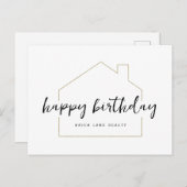 Carte Postale Joyeux Anniversaire Immobilier (Devant / Derrière)