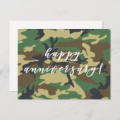 Carte Postale Joyeux Anniversaire Imprimé Camouflage Militaire d (Devant / Derrière)