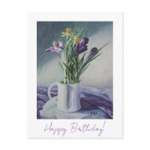 Joyeux anniversaire jolie fine art florale violett