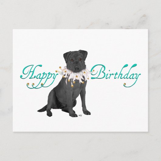 Carte Postale Joyeux anniversaire Labrador Retriever (Devant)
