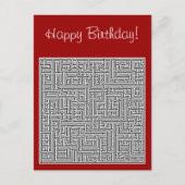 Carte Postale Joyeux anniversaire Labyrinthe (Devant)