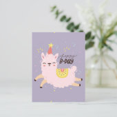 Carte Postale Joyeux Anniversaire Lama (Debout devant)