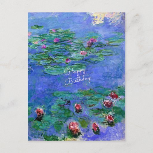 Carte Postale Joyeux Anniversaire : L'Eau de Monet (Devant)