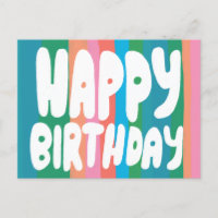 Joyeux Anniversaire Lettres Bulles Colorées Bday P