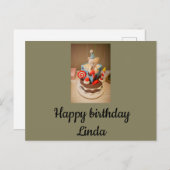 Carte Postale Joyeux anniversaire Linda (Devant / Derrière)