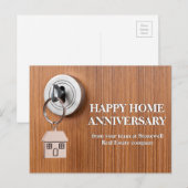 Carte Postale Joyeux Anniversaire Maison Clé de la Maison dans l (Devant / Derrière)