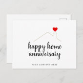 Carte Postale Joyeux Anniversaire Maison Immobilier  (Devant / Derrière)