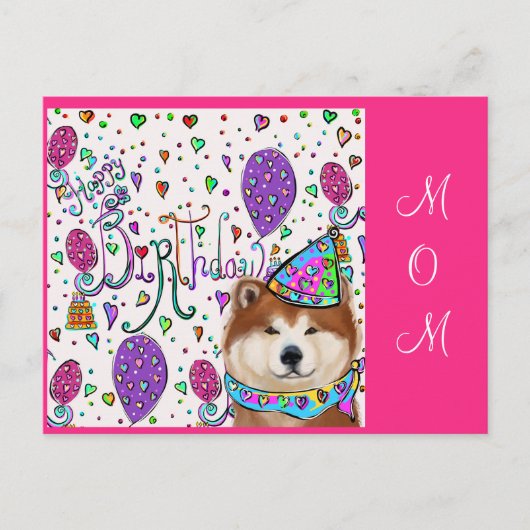 Carte Postale Joyeux Anniversaire Maman (Devant)