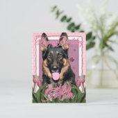 Carte Postale Joyeux Anniversaire Maman - Berger Allemand - Kuno (Debout devant)