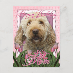 Carte Postale Joyeux anniversaire maman - Goldendoodle