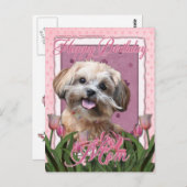 Carte Postale Joyeux anniversaire maman - ShihPoo - Maggie (Devant / Derrière)