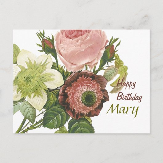 Carte Postale Joyeux anniversaire Mary CC0129 (Devant)