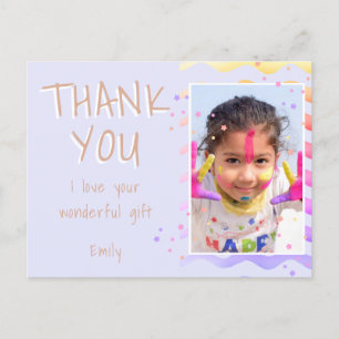 Carte Postale Joyeux Anniversaire Merci Enfants Photo Fille