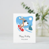 Carte Postale Joyeux anniversaire mignon Chien Chien Chiot Puppy (Debout devant)