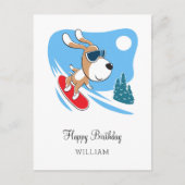 Carte Postale Joyeux anniversaire mignon Chien Chien Chiot Puppy (Devant)