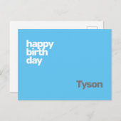 Carte Postale Joyeux Anniversaire minimal simple moderne  (Devant / Derrière)