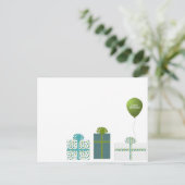 Carte Postale Joyeux anniversaire minimaliste moderne (Debout devant)