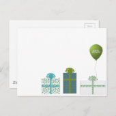 Carte Postale Joyeux anniversaire minimaliste moderne (Devant / Derrière)