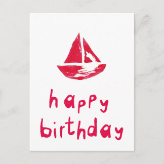 Carte Postale Joyeux anniversaire mit Boot