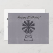 Carte Postale Joyeux Anniversaire Moulin à Vent de Toute Occasio (Devant / Derrière)
